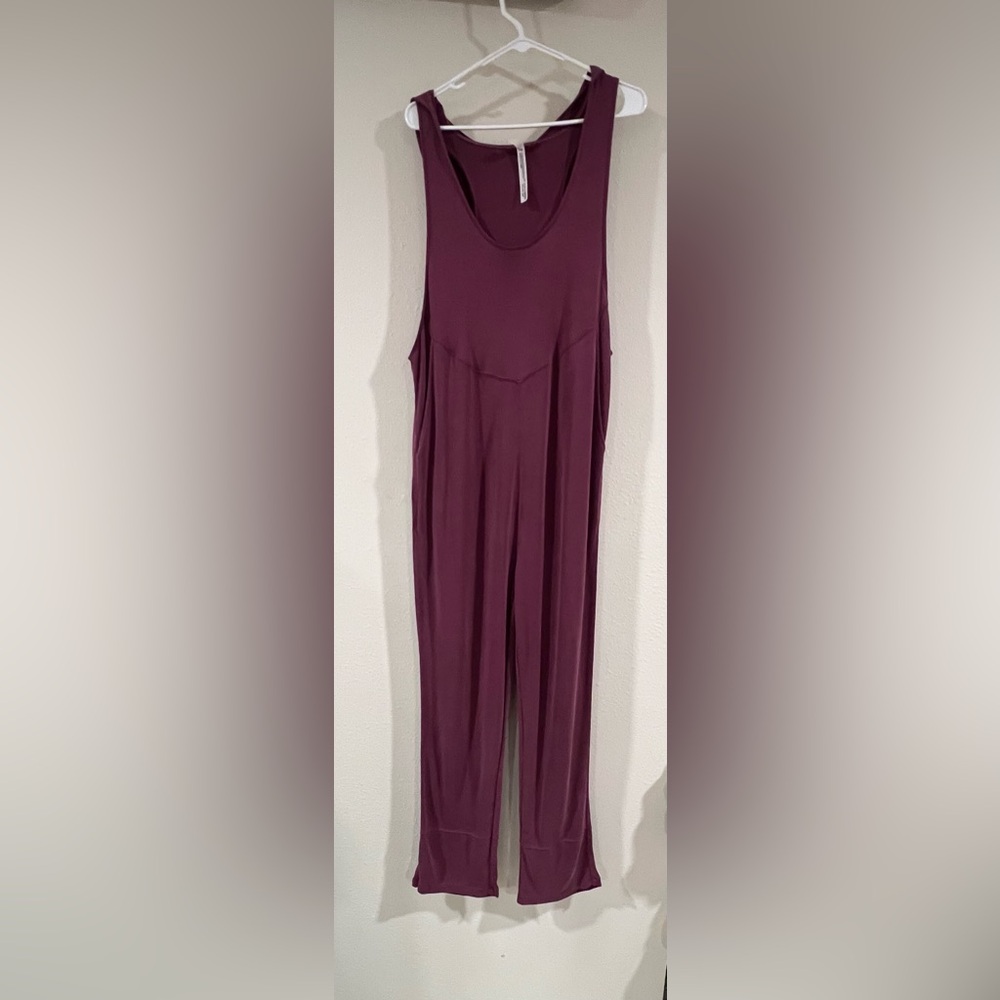 Free people movement jumpsuit plum M